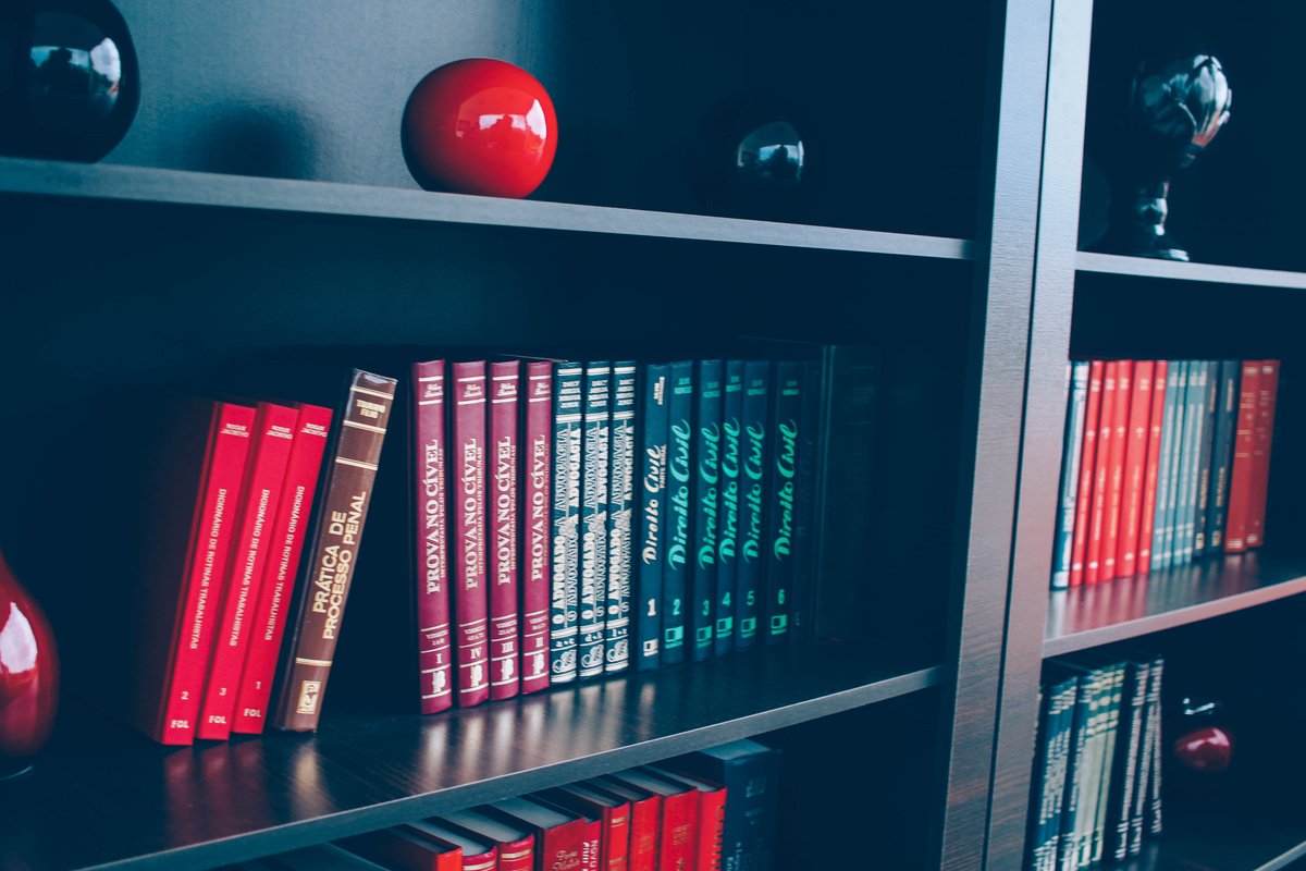 Brazilian law books in legal library